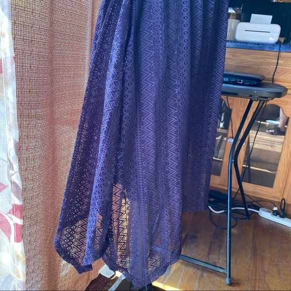 🌊 No Boundaries, Size Large (11-13), Color Navy Blue, Lace Like Dress - Picture 10 of 14